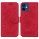 iPhone 12 / 12 Pro Butterfly Rose Embossed Leather Phone Case - Red