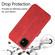 iPhone 12 / 12 Pro Calf Texture Magnetic Buckle Horizontal Flip Leather Case with Holder & Card Slots & Wallet & Photo Frame - Red