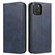 iPhone 12 / 12 Pro Calf Texture Magnetic Horizontal Flip Leather Case with Holder & Card Slots & Wallet - Blue
