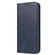 iPhone 12 / 12 Pro Calf Texture Magnetic Horizontal Flip Leather Case with Holder & Card Slots & Wallet - Blue