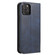 iPhone 12 / 12 Pro Calf Texture Magnetic Horizontal Flip Leather Case with Holder & Card Slots & Wallet - Blue