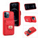 iPhone 12 / 12 Pro Card Slot Leather Phone Case - Red