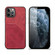 iPhone 12 / 12 Pro Card Slots Full Coverage PU+TPU Phone Case - Red