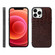 iPhone 12 / 12 Pro Crocodile Top Layer Cowhide Leather Case - Coffee