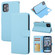 iPhone 12 / 12 Pro Cross Texture Detachable Leather Phone Case - Blue
