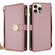 iPhone 12 / 12 Pro Crossbody Handle Cross Texture Leather Phone Case - Rose Gold