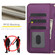 iPhone 12 / 12 Pro Crossbody Multifunction Rhombic Leather Phone Case - Dark Purple