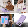 iPhone 12 / 12 Pro Crossbody Ring Multifunctional Wallet Leather Phone Case - Purple