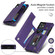 iPhone 12 / 12 Pro Cross-body Square Double Buckle Flip Card Bag TPU+PU Case with Card Slots & Wallet & Photo & Strap - Purple