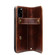 iPhone 12 / 12 Pro Denior Oil Wax Cowhide DK Magnetic Button Leather Phone Case - Brown