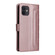 iPhone 12 / 12 Pro Diamond Lattice Leather Flip Phone Case - Rose Gold