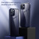 iPhone 12 / 12 Pro Double Sides Tempered Glass Magnetic Adsorption Metal Frame HD Screen Case - Blue Purple