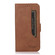 iPhone 12 / 12 Pro Dual Buckle Card Wallet Calf Leather Phone Case - Brown