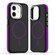 iPhone 12 / 12 Pro Dual-Color Skin Feel MagSafe Phone Case - Black Purple