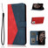 iPhone 12 / 12 Pro Dual-color Stitching Leather Phone Case - Red Blue