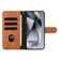 iPhone 12 / 12 Pro Dual-Folded S-shape Leather Phone Case - Brown