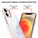 iPhone 12 / 12 Pro Electroplating Marble Pattern Dual-side IMD TPU Shockproof Case - White 006
