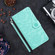 iPhone 12 / 12 Pro Floral Embossed Pattern Leather Phone Case - Light Green
