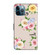 iPhone 12 / 12 Pro Fresh Painted Leather Phone Case - Colored Flowers