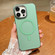 iPhone 12 / 12 Pro Golden Shield Frosted Semi-transparent MagSafe PC Phone Case - Green