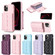 iPhone 12 / 12 Pro Horizontal Wallet Rhombic Leather Phone Case - Pink