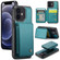 iPhone 12 / 12 Pro JEEHOOD J05 Business Magnetic Style RFID Leather Phone Case - Blue Green