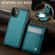 iPhone 12 / 12 Pro JEEHOOD J06 British Style RFID MagSafe Card Bag PU Phone Case - Green