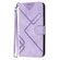 iPhone 12 / 12 Pro Line Pattern Skin Feel Leather Phone Case - Light Purple