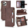 iPhone 12 / 12 Pro Litchi Texture Zipper Leather Phone Case - Brown