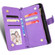 iPhone 12 / 12 Pro Litchi Texture Zipper Leather Phone Case - Purple
