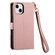 iPhone 12 / 12 Pro Love Zipper Lanyard Leather Phone Case - Pink