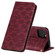 iPhone 12 / 12 Pro Lucky Flowers Embossing Pattern Magnetic Horizontal Flip Leather Case with Holder & Card Slots - Wine Red