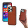 iPhone 12 / 12 Pro Multifunctional 7-Cards Wallet Leather Phone Case - Brown