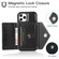 iPhone 12 / 12 Pro Multi-functional Cross-body Card Bag TPU+PU Back Cover Case with Holder & Card Slot & Wallet - Black