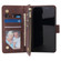 iPhone 12 / 12 Pro Multifunctional Retro Frosted Horizontal Flip Leather Case with Card Slot & Holder & Zipper Wallet & Photo Frame & Lanyard - Coffee