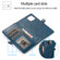 iPhone 12 / 12 Pro Multiple Card Slots Detachable Magnetic Horizontal Flip Leather Case with Card Slots & Holder & Wallet - Navy Blue