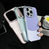 iPhone 12 / 12 Pro Napa Texture PC + Leather Phone Case - Cyan