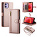 iPhone 12 / 12 Pro Nine Card-slot Zipper Wallet Bag Leather Phone Case - Pink