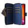 iPhone 12 / 12 Pro Nine-card Slots Zipper Wallet Bag Leather Phone Case - Blue