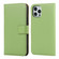 iPhone 12 / 12 Pro Plain Texture Cowhide Leather Horizontal Flip Case with Magnetic Clasp & Holder & Card Slots & Wallet - Green