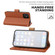iPhone 12 / 12 Pro Plain Weave Cowhide Genuine Leather Phone Case - Brown