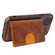 iPhone 12 / 12 Pro PU + TPU + PC Shockproof Back Cover Case with Card Slot & Holder - Brown