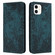 iPhone 12 / 12 Pro Retro Elephant Embossed Leather Phone Case - Green
