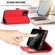 iPhone 12 / 12 Pro Retro Magnetic Closing Clasp Horizontal Flip Leather Case with Holder & Card Slots & Photo Frame & Wallet - Red