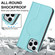 iPhone 12 / 12 Pro Rhombic MagSafe RFID Anti-Theft Wallet Leather Phone Case - Sky Blue