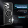 iPhone 12 / 12 Pro Ring Holder Carbon Fiber PC Hybrid TPU Phone Case - Black