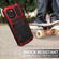 iPhone 12 / 12 Pro R-JUST Shockproof Waterproof Dust-proof Metal + Silicone Protective Case with Holder - Red