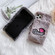 iPhone 12 / 12 Pro Rose Flower Hand Warmer Plush Shockproof TPU Case - Black