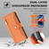iPhone 12 / 12 Pro Sheep Texture Cross-body Zipper Wallet Leather Phone Case - Orange