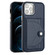 iPhone 12 / 12 Pro Shockproof Leather Phone Case with Card Holder - Blue